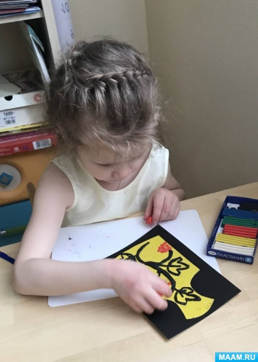 Пластилинография «Хохломская роспись». Конспект занятия в технике нетрадиционного рисования с детьми 5–6 лет