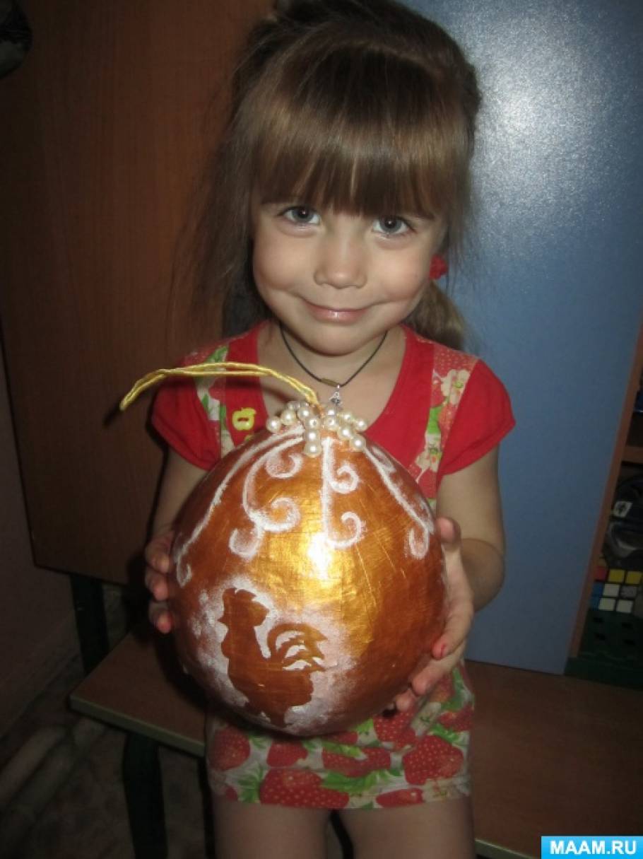 Новогодний Шар Папье Маше