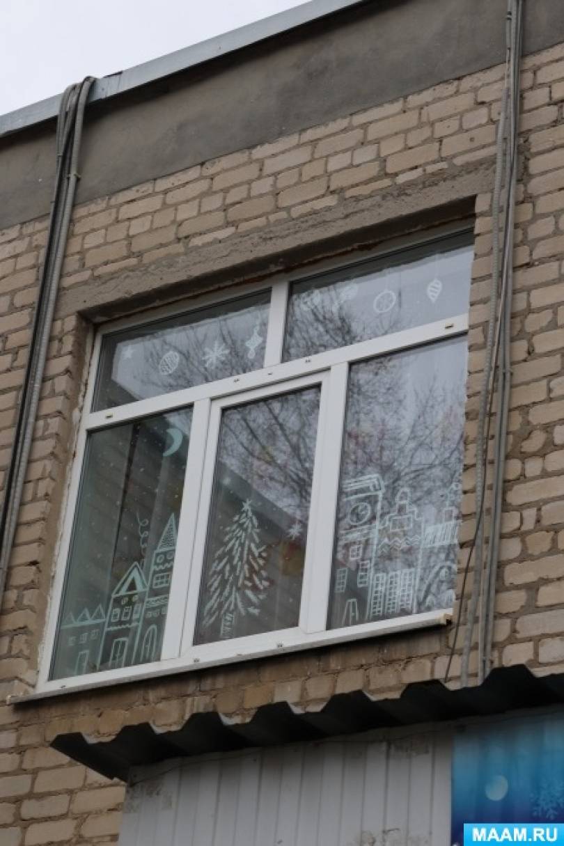Новогоднее украшение окон