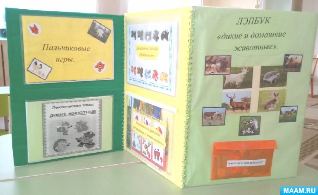 Лэпбук «Дикие и домашние животные». Воспитателям детских