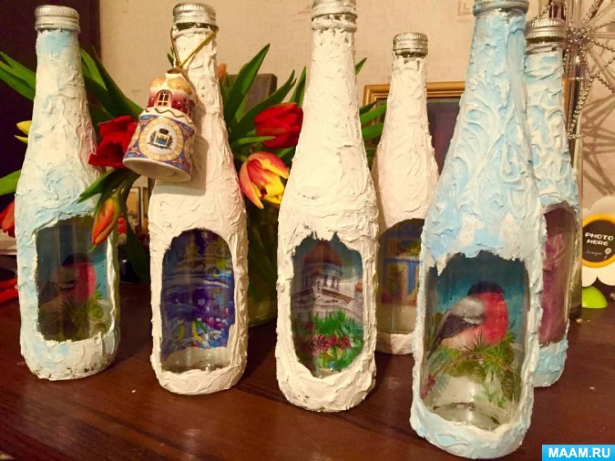 Мастер-класс «Декорирование бутылочки для Крещенской воды»