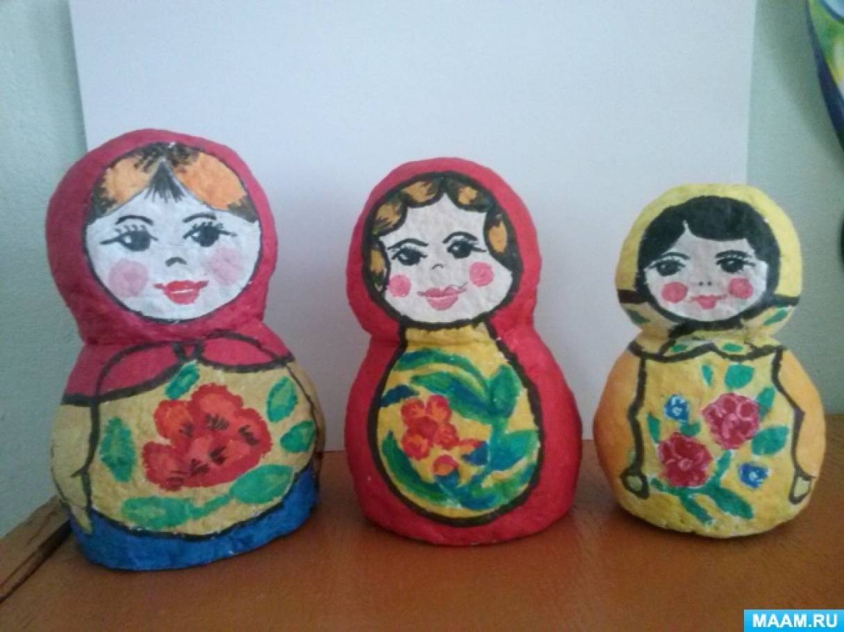 Матрешка из папье маше