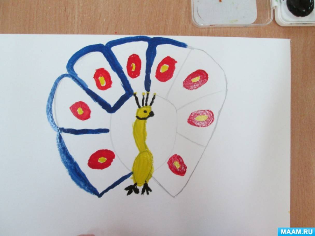 Как нарисовать жар птицу ребенку 5 лет