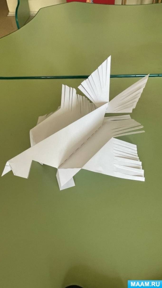 Конспект занятия по аппликации с элементами оригами «Лебедь»