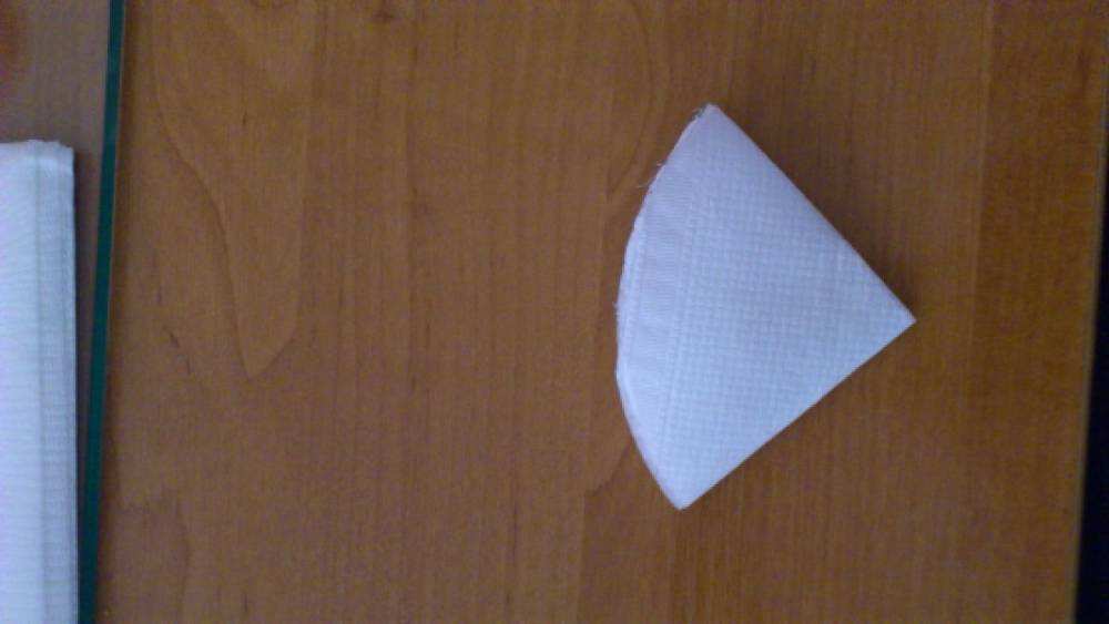 Смотреть фотографию №3 Фото №3 Взять белые салфетки рисуем на них круг один большой второй маленький желтый еще меньше