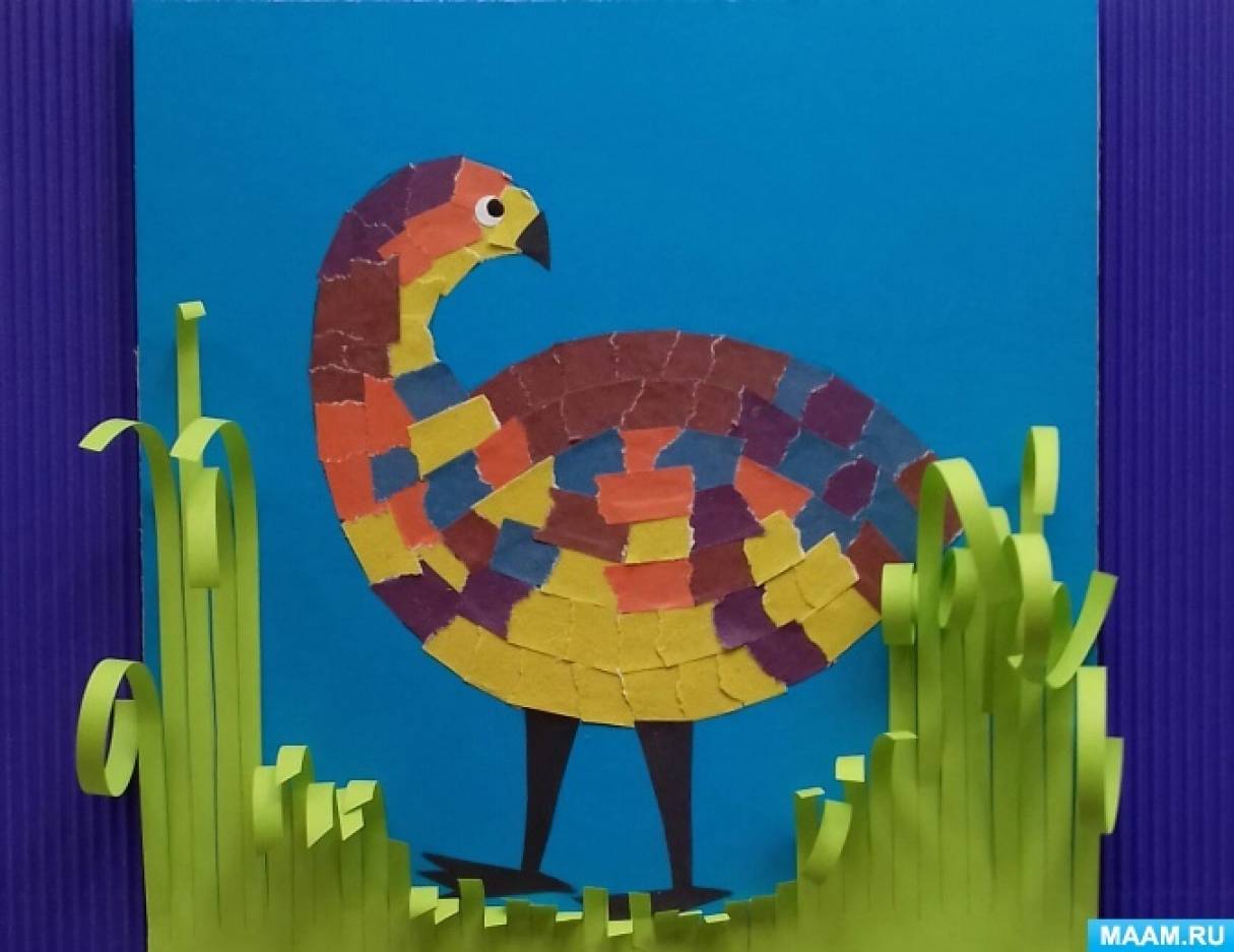 Мастер-класс по изготовлению обрывной аппликации «Птичка из мозаики» к Международному Дню птиц на МAAM
