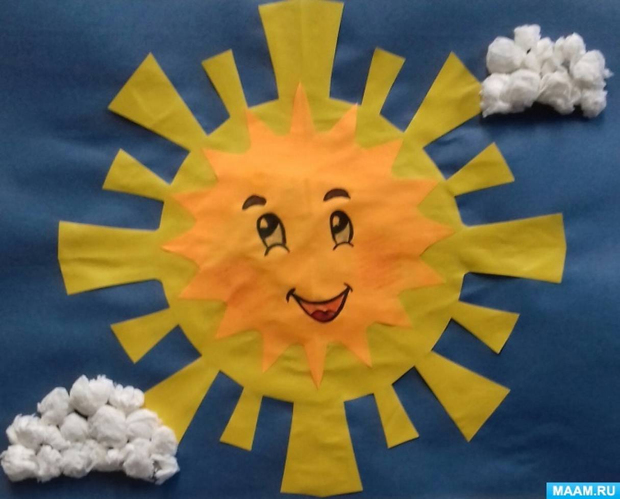 Мастер-класс по декоративной аппликации «Солнышко, улыбнись!» для старших дошкольников ко Дню солнышка на МAAM