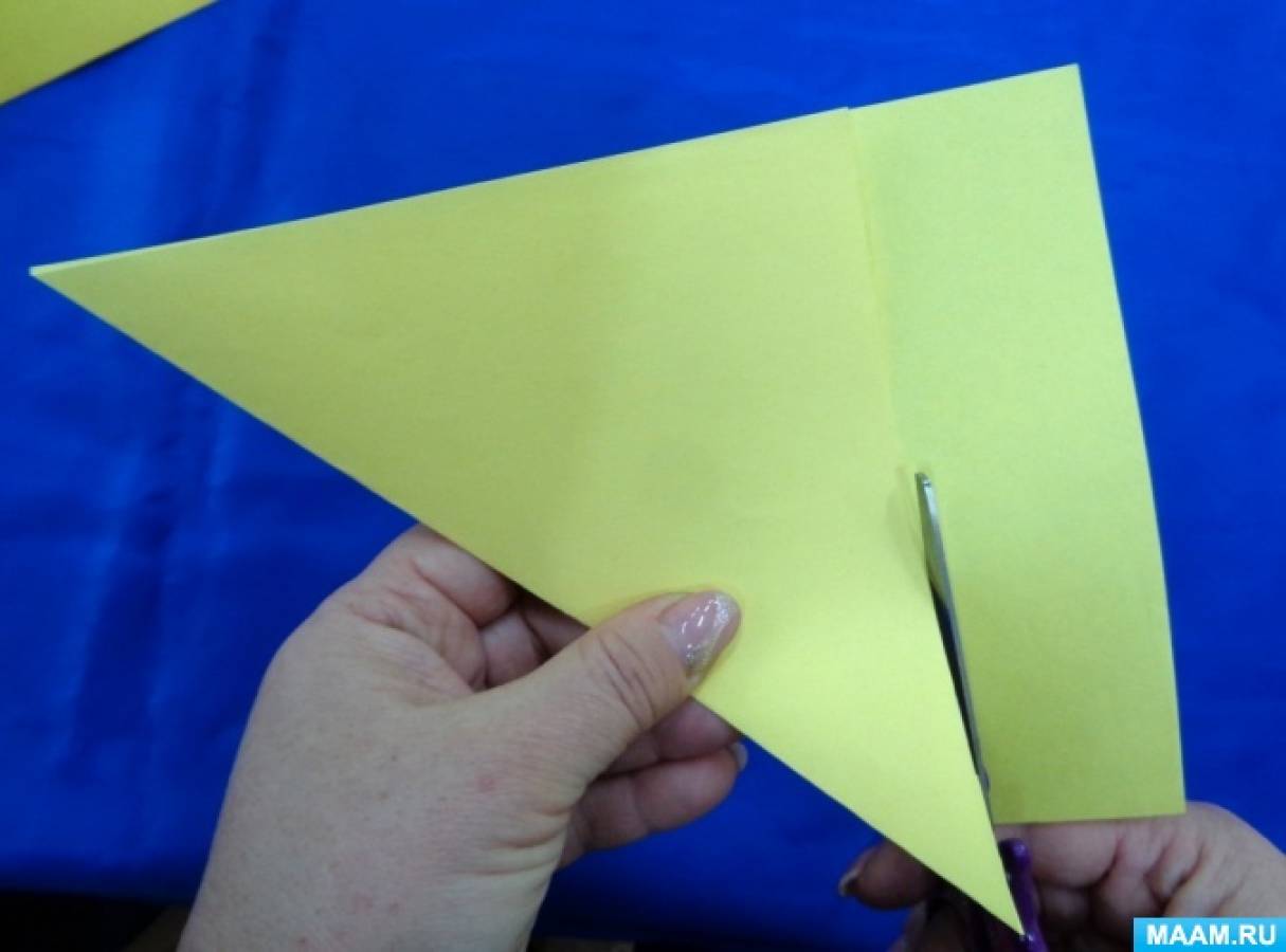 Поделка из бумаги, оригами - кусака - Ёжка