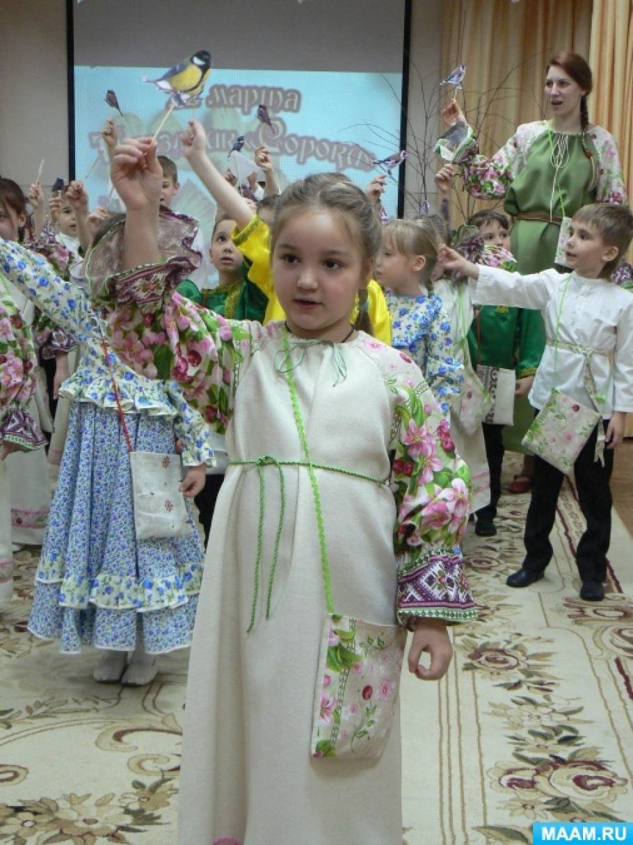 Музыка весны сценарий. Сценка про весну. Праздник сороки Жаворонки. Сороки сценарий фольклорного праздника.