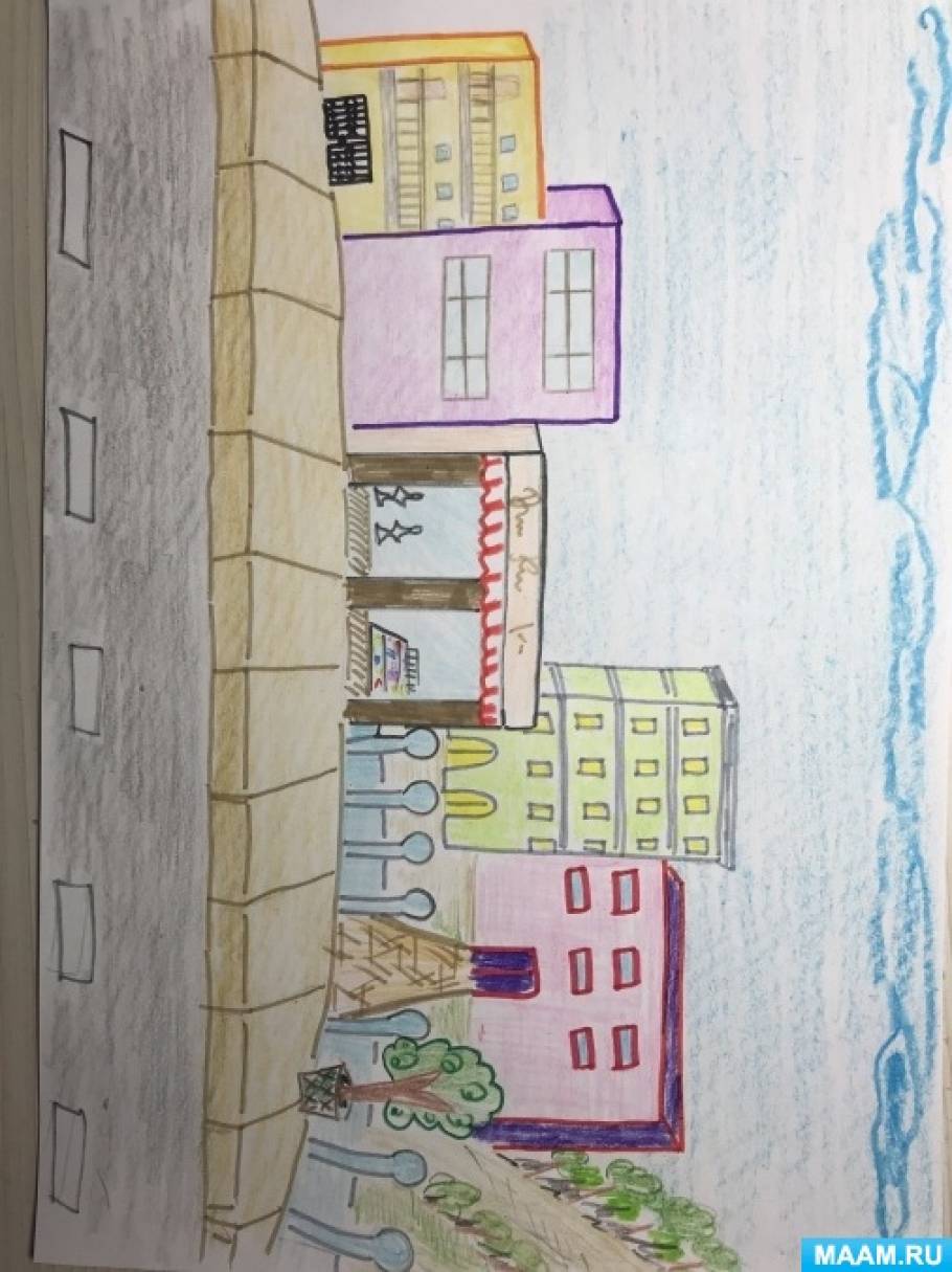 Мастер-класс занятия рисования «Вот эта улица, вот этот дом» (6 фото).  Воспитателям детских садов, школьным учителям и педагогам - Маам.ру