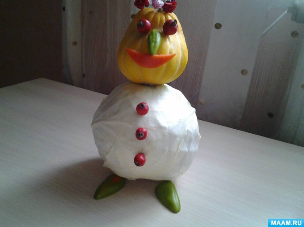 Поделка из овощей и фруктов для детского сада