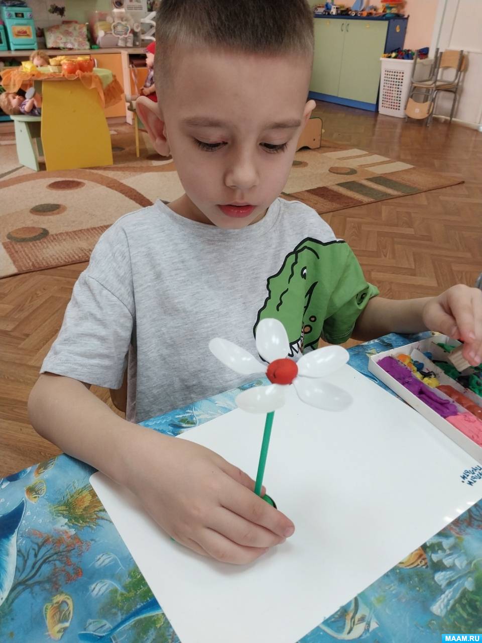 Смотреть фотографию №4 Фото №4 Образовательные задачи Публикация Цветы Конспект ООД по конструированию из пластилина и бросового материала в старшей группе размещена в разделах Бросовый материал