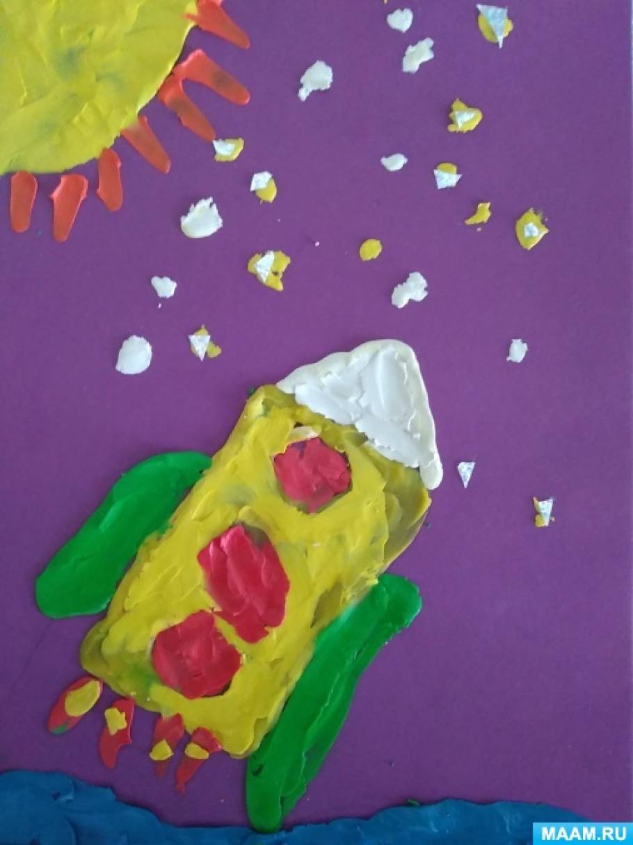 Работы детей на тему «Космос» в технике пластилинографии (6 фото ...