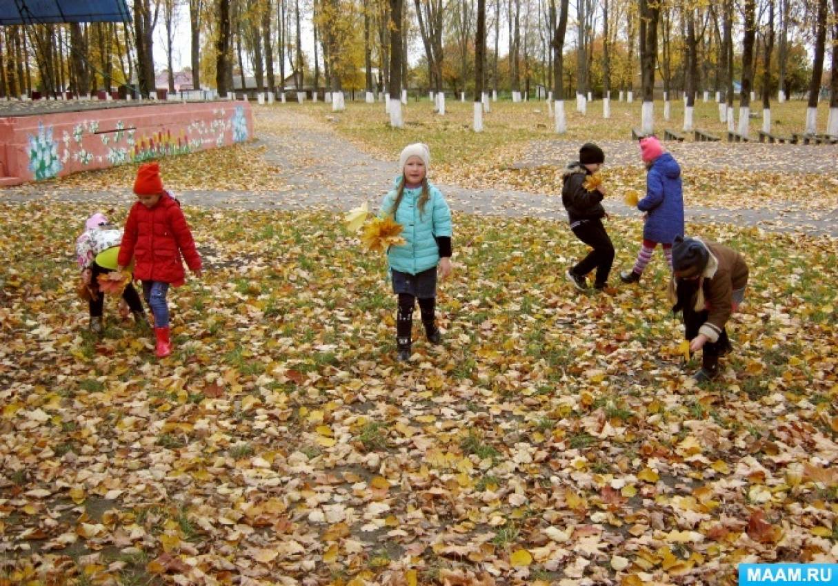 Прогулка В Осеннем Парке Фото