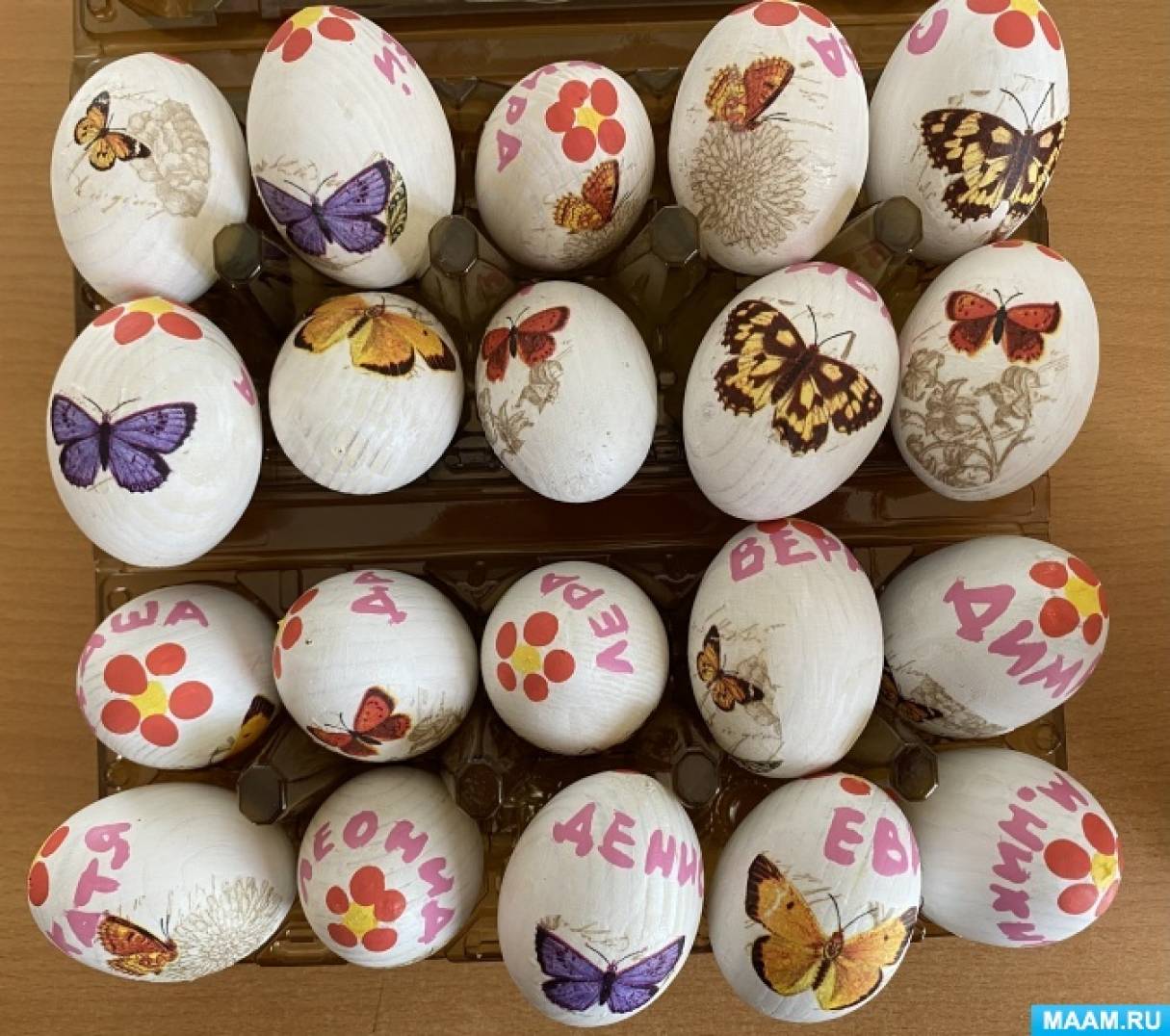 Детский мастер-класс по росписи деревянного яйца в технике декупаж «Подарок к Пасхе»