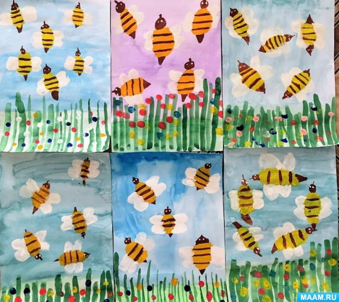 Рисование на тему насекомые в старшей группе. Рисование пчела в подготовительной группе. Рисование насекомых в детском саду. Рисование пчелки в средней группе. Рисование пчела в средней группе.