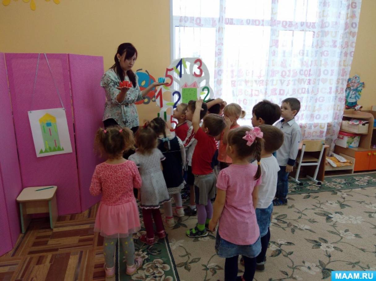 Конспект открытого занятия в средней группе