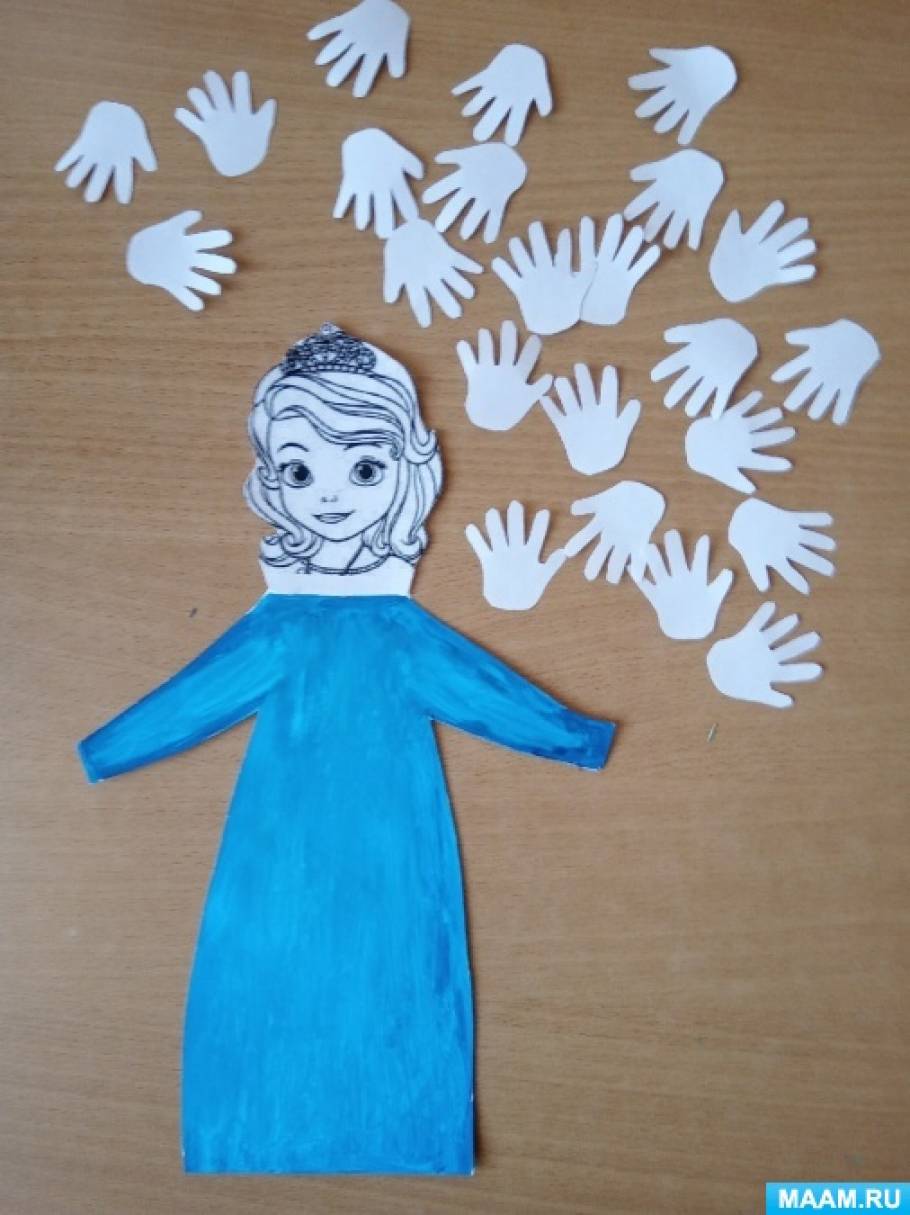 снегурочка из ладошек