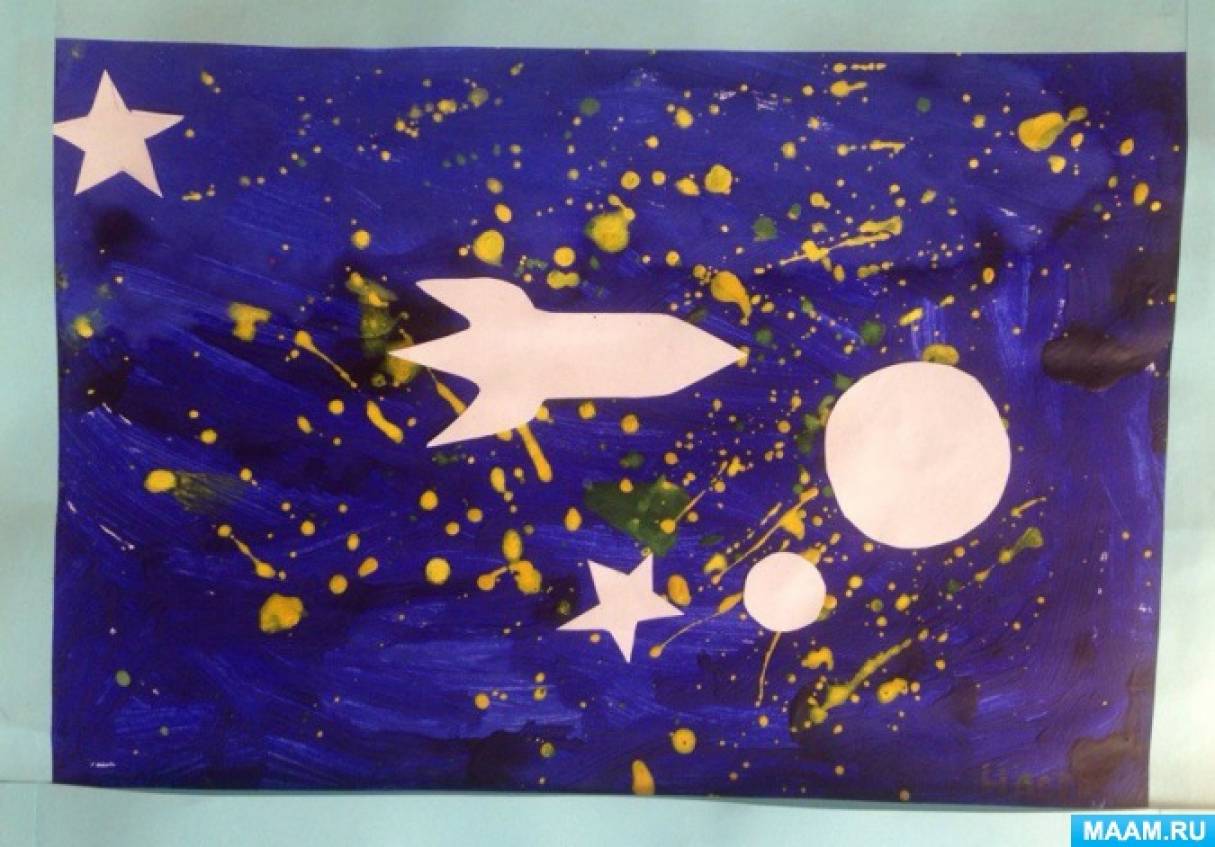 Аппликация звездное небо. Рисование космос средняя группа. Аппликация на тему космос. Рисование космос в средней группе детского сада. Рисование в старшей группе на тему космос.