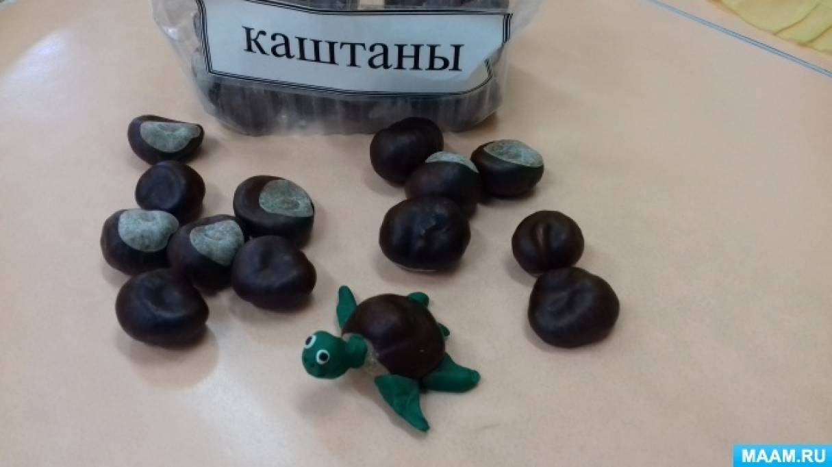 Фотоотчёт «Поделки из каштана»