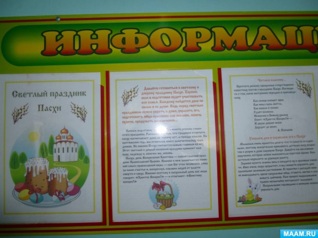 Отчет о проведении пасхи в детском саду. Пасха мероприятие в до