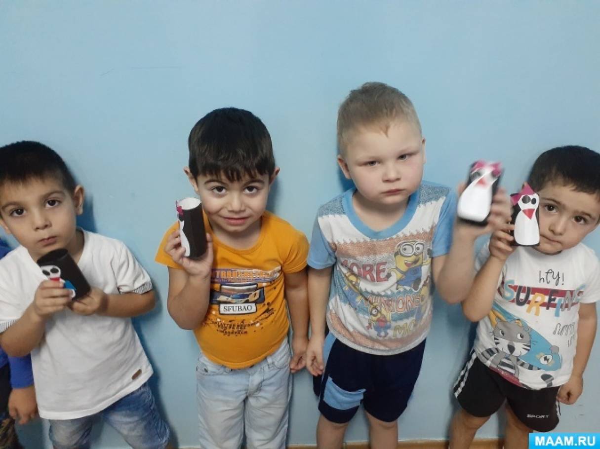 Пингвин из втулки