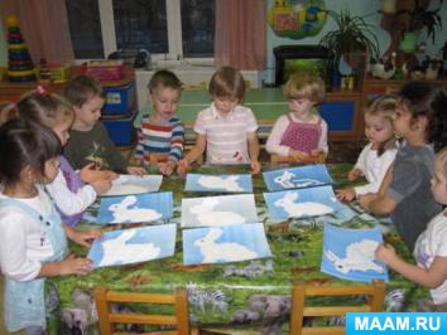 «Зайчик». НОД по художественному творчеству во второй младшей группе - фото «Зайчик». НОД по художественному творчеству во второй младшей группе