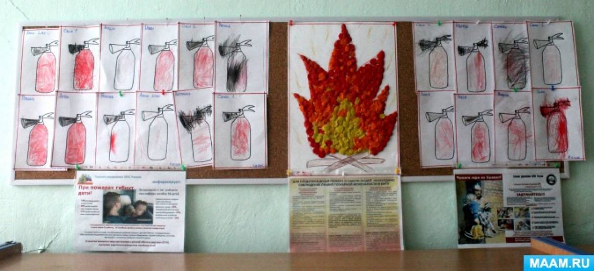 Уголок для родителей в раздевалке «Пожарная безопасность» Фото Уголок для родителей в раздевалке «Пожарная безопасность»