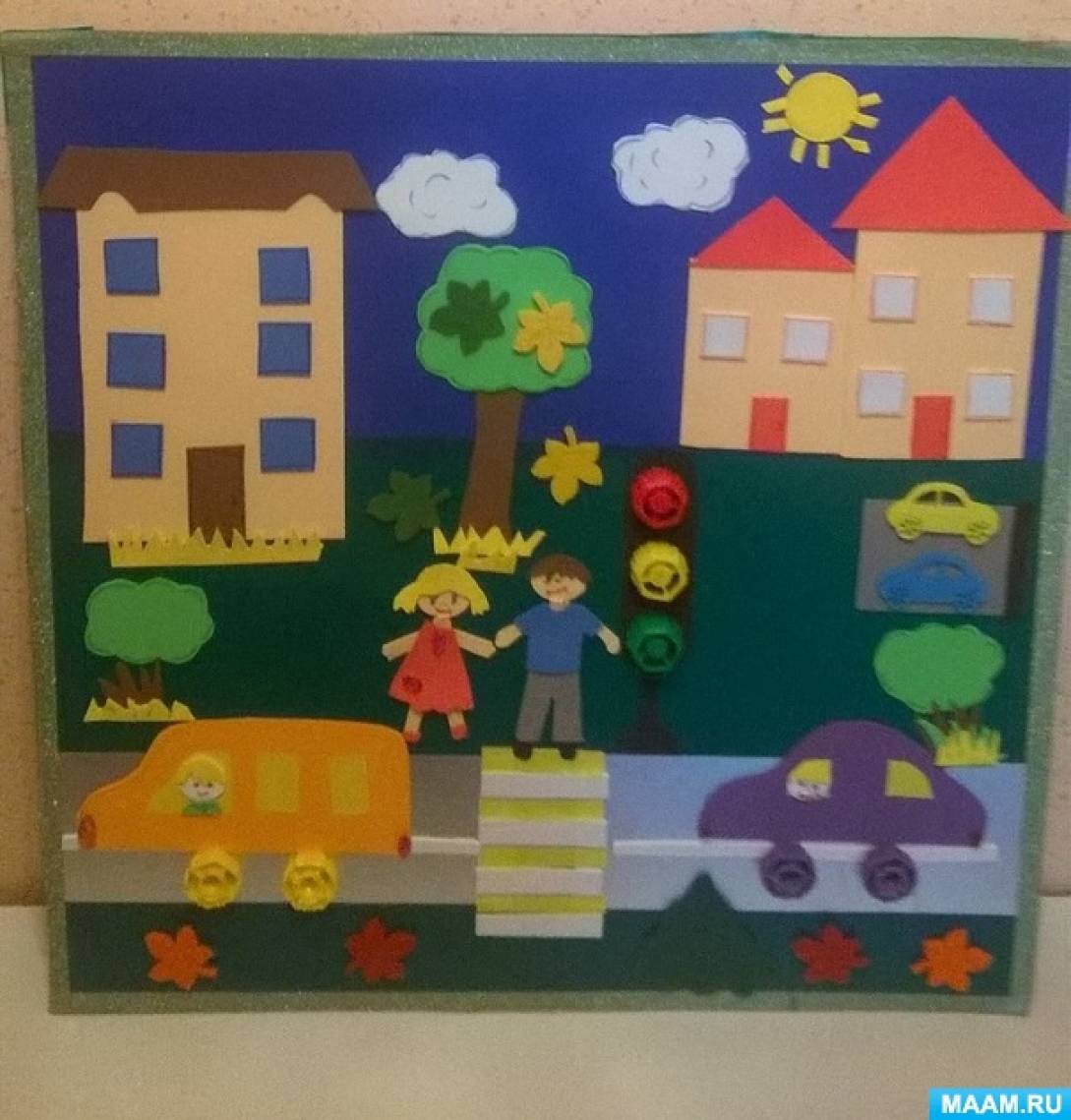 Аппликация на тему город