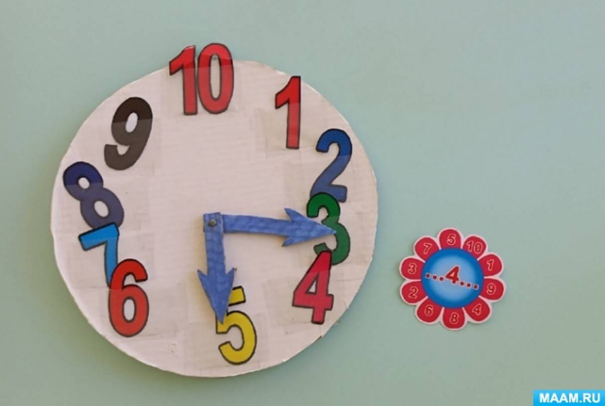Математическое наглядно-дидактическое пособие «Цветочки и часы с ними математику запомним мы»