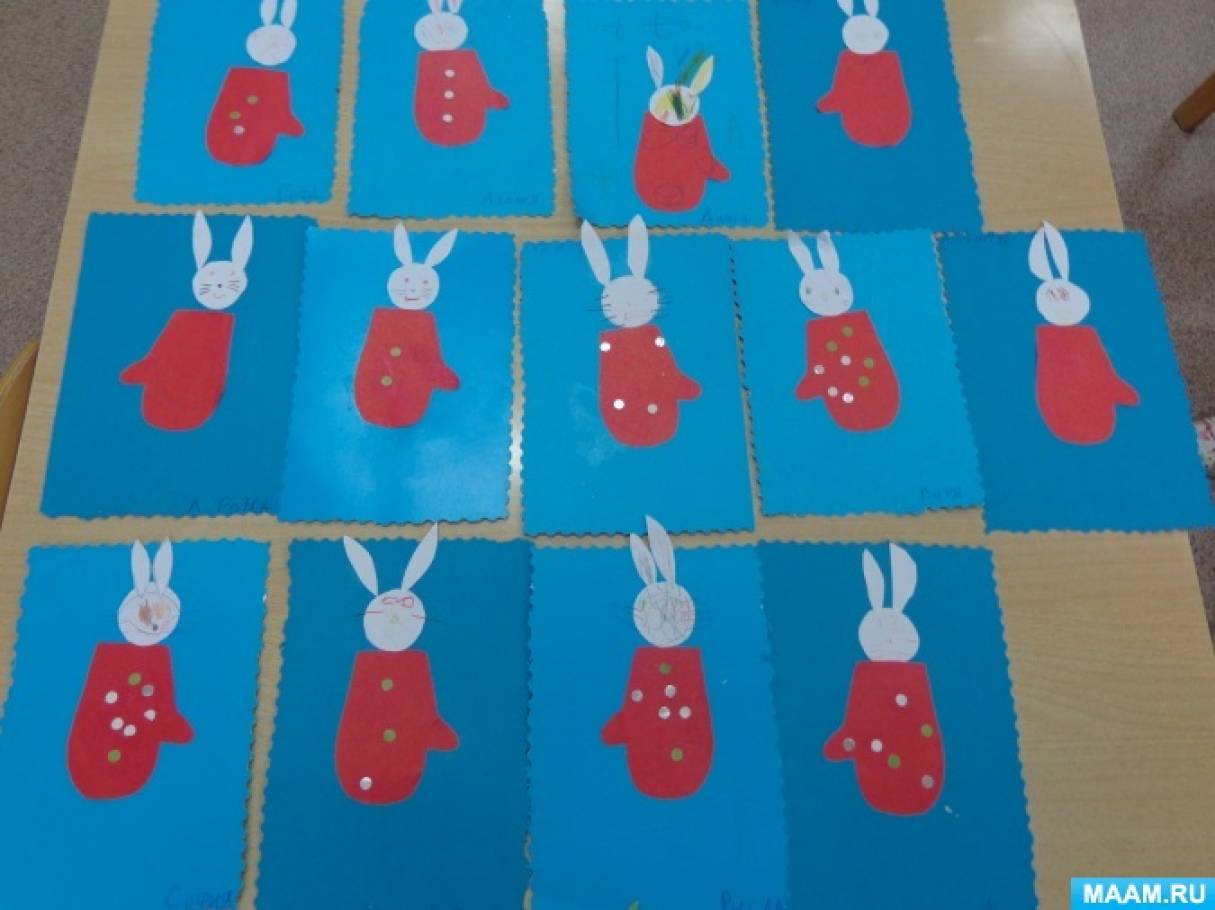 Детский мастер-класс «Новогодние открытки своими руками» во второй младшей группе