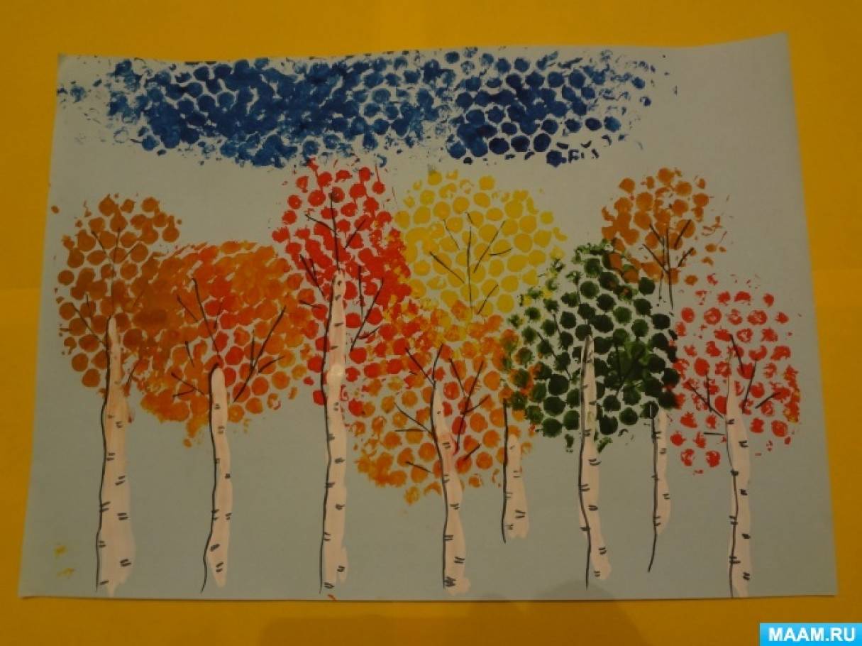 Мастер-класс по нетрадиционному рисованию красками «Осенний лес» ко Дню работников леса на МAAM