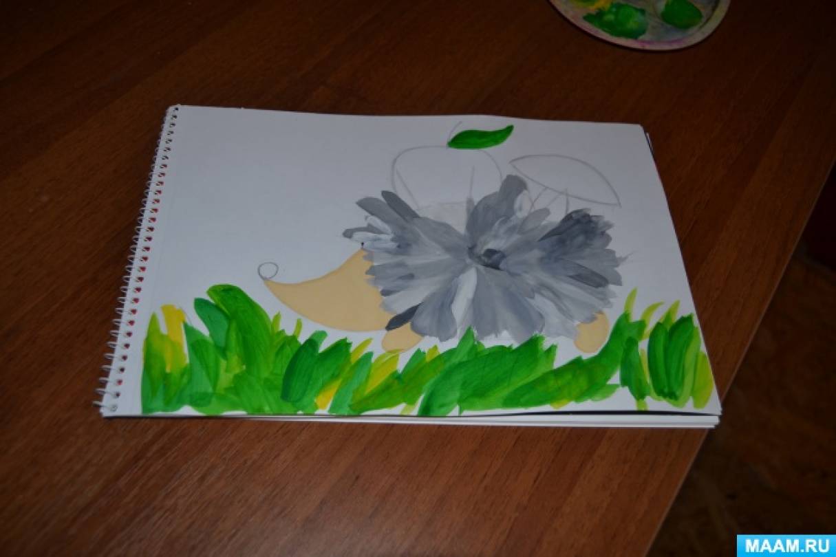 Как нарисовать ежа ребенку 5 лет