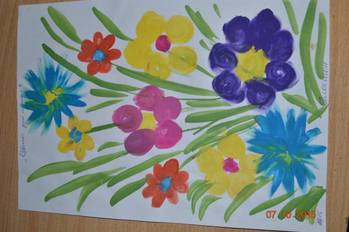 Занятие рисование цветы для мамы