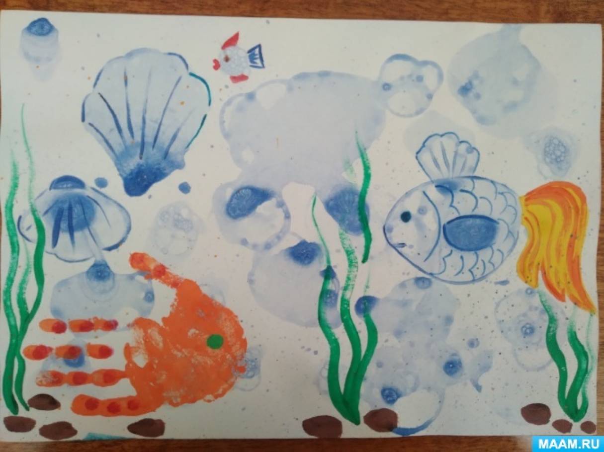 Конспект НОД по рисованию мыльными пузырями «Загадочный подводный мир»