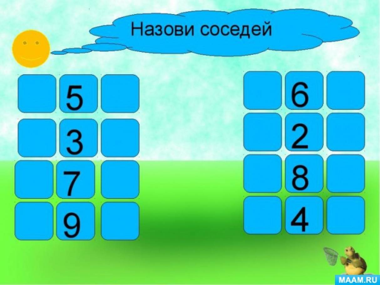 Назови соседние числа. Назови соседей числа. Цифры соседи для дошкольников. Соседи числа карточки для дошкольников. Математические игры для дошкольников.