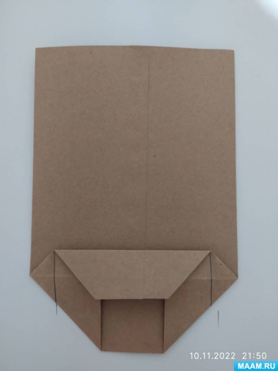 Как сделать пакет из бумаги оригами