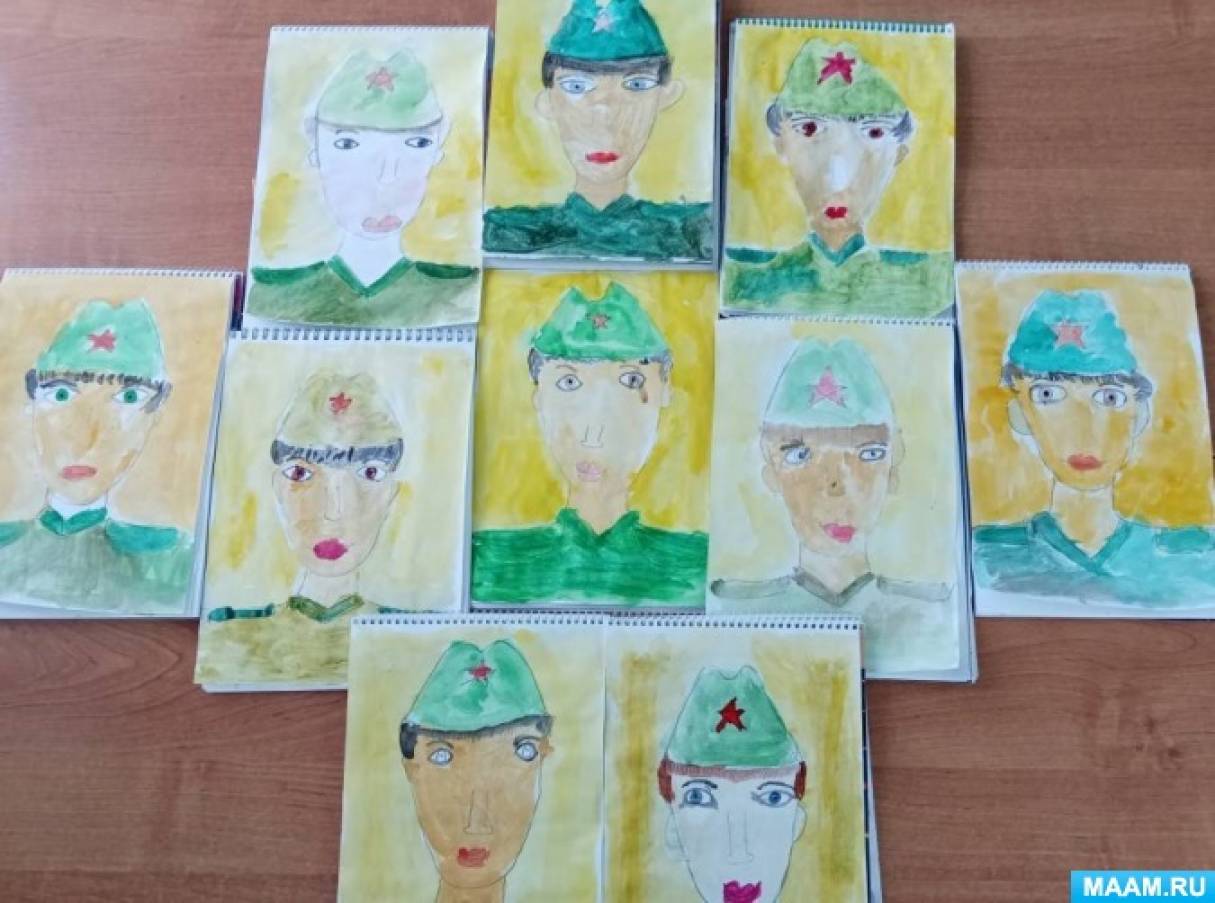 Мастер-класс по рисованию «Портрет солдата» для детей 6–7 лет ко Дню Победы на МAAM