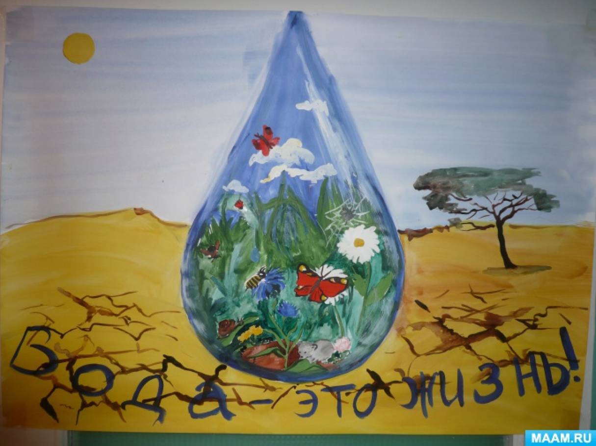 День воды рисунки детей