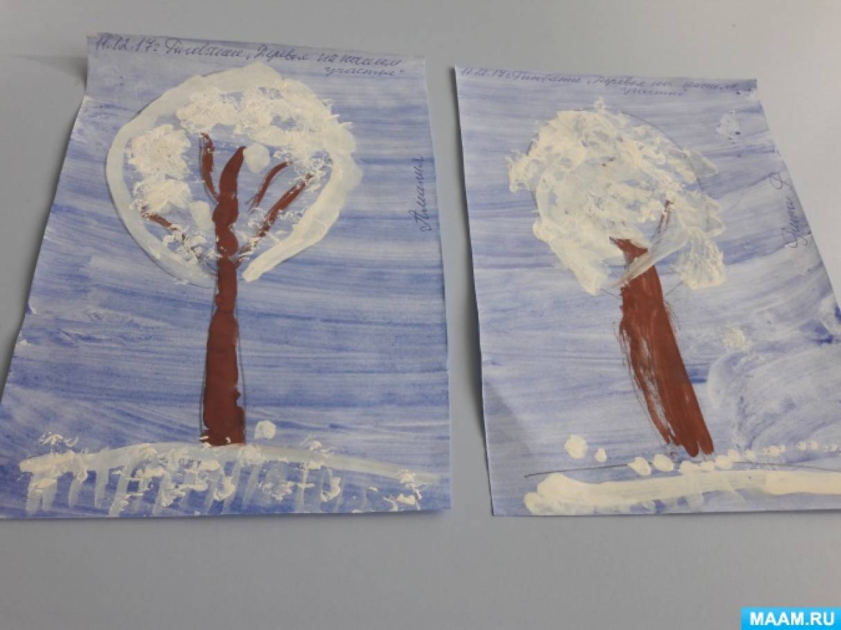 Деревья в снегу вторая младшая группа. Рисование: «зимнее дерево» (т. Комарова, с.73). Рисование «деревья в инее» (т. с. Комарова, стр. 91). Рисование«деревья в снегу» (т.с. Комарова. Занятие 58). Рисование в младшей группе дерево зимой.