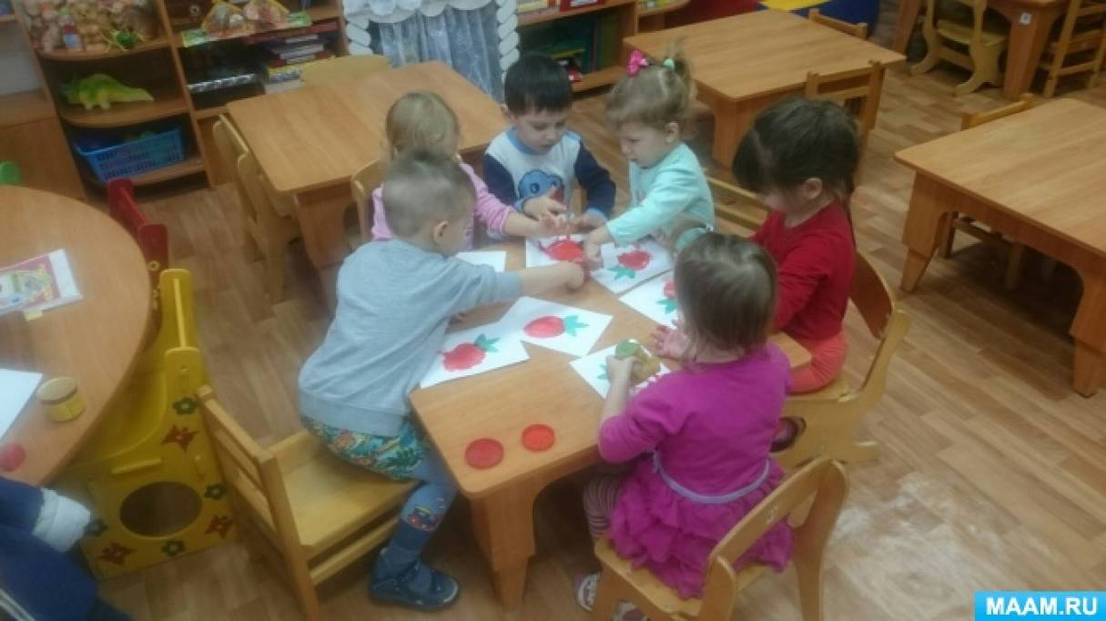 Конспект занятия по художественно-эстетическому развитию в первой младшей группе: «Клубничка для лягушонка» Фото Конспект занятия по художественно-эстетическому развитию в первой младшей группе: «Клубничка для лягушонка»