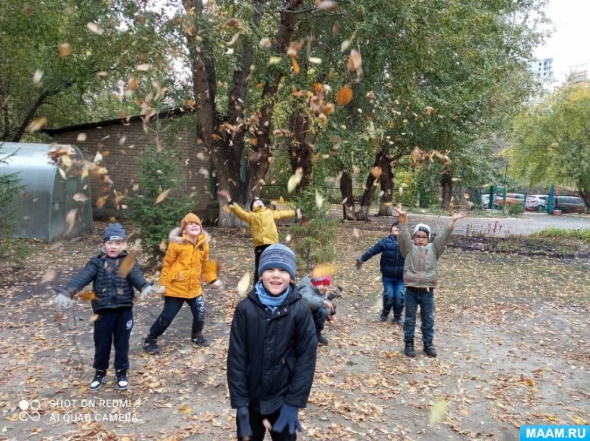 Наблюдение на прогулке с детьми 6–7 лет «Осень золотая»