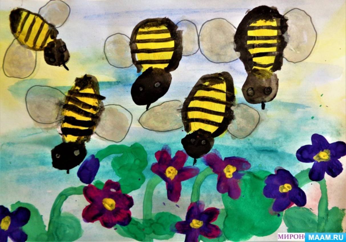 Рисование на тему насекомые в старшей группе. Рисование пчела старшая группа. Рисование в средней группе на тему Пчелка. Рисование пчела в средней группе. Рисование Пчелка старшая группа.