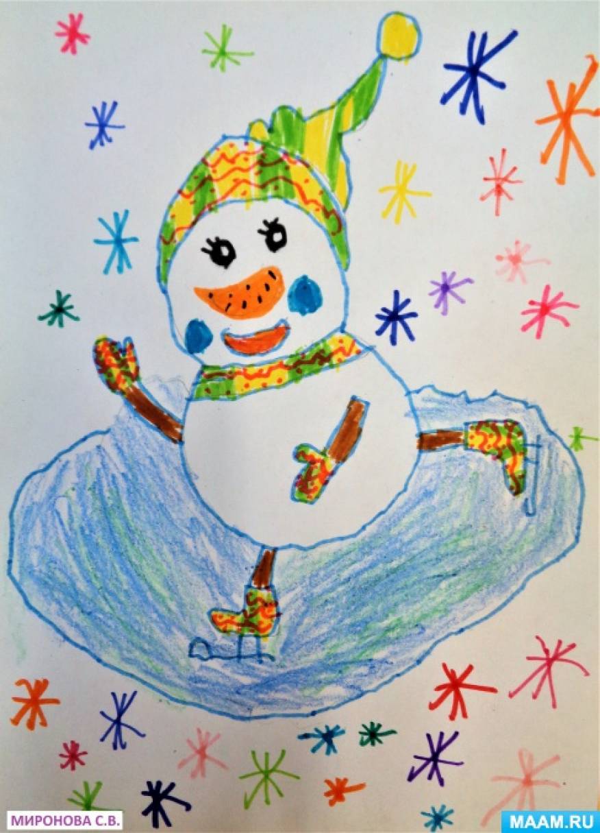 Зимняя планета детства. Рисование в средней группе Снеговик карандашами. Рисование снеговика в подготовительной группе. Рисование Веселые Снеговики старшая группа. Снеговик рисунок для детей.