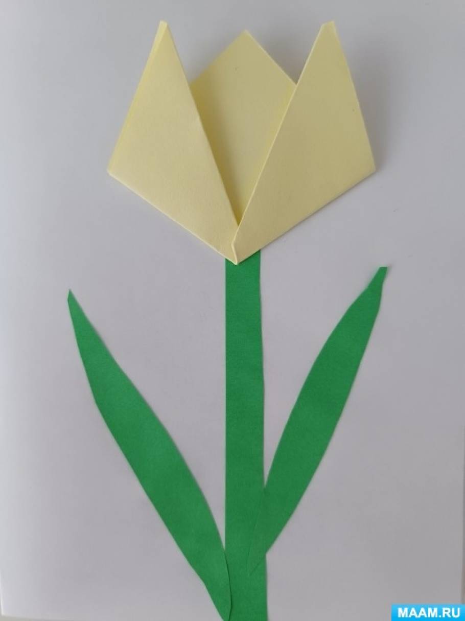 Мастер-класс по аппликации с элементами оригами в средней группе «Тюльпан»