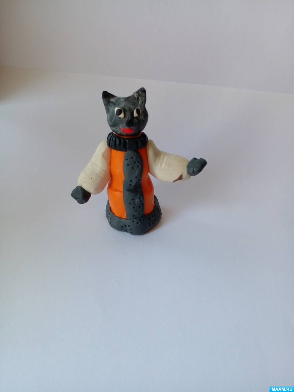Кошка из пластилина поэтапно