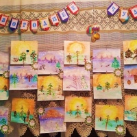 Конкурс-выставка детских рисунков «Новогоднее чудо». Мастер-класс по рисованию зимнего пейзажа