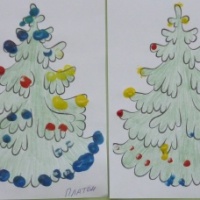 Конспект занятия рисованию пальчиками во второй группе раннего возраста «Украсим ёлку для лесных зверят»