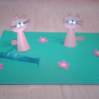 Мастер-класс по изготовлению игрушек из бумаги «Котики»