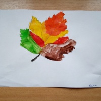 Фотоотчёт НОД по рисованию «Осенний листик»